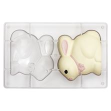 Picture of DECORA POLYCARBONATE CHOCOLATE MOULD BUNNY 130X110MM X2 CAV